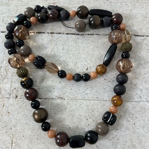 Vintage Attrib To Monies Multi Chunky Bead 24’’ Necklace - Picture 1 of 9
